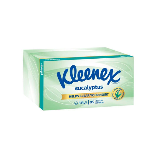 Kleenex Wellbeing Facial Tissues Eucalyptus - 95 pack