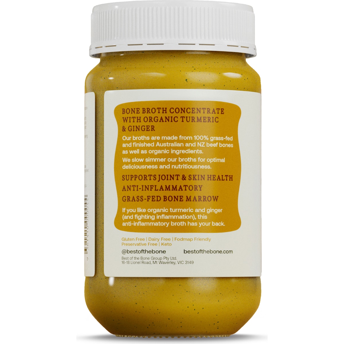 Best Of The Bone Broth Concentrate Organic Turmeric & Ginger 390g
