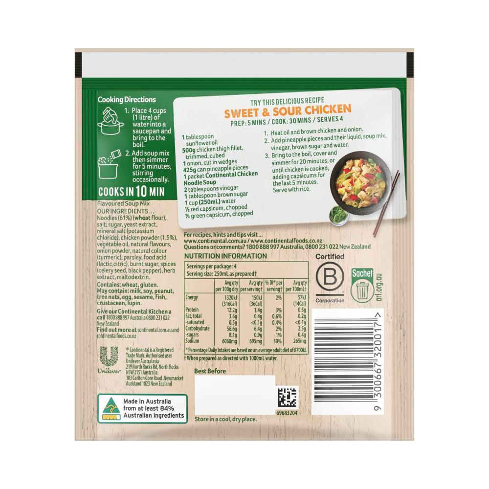 Continental Chicken Noodle Soup Serves 4 - 45g