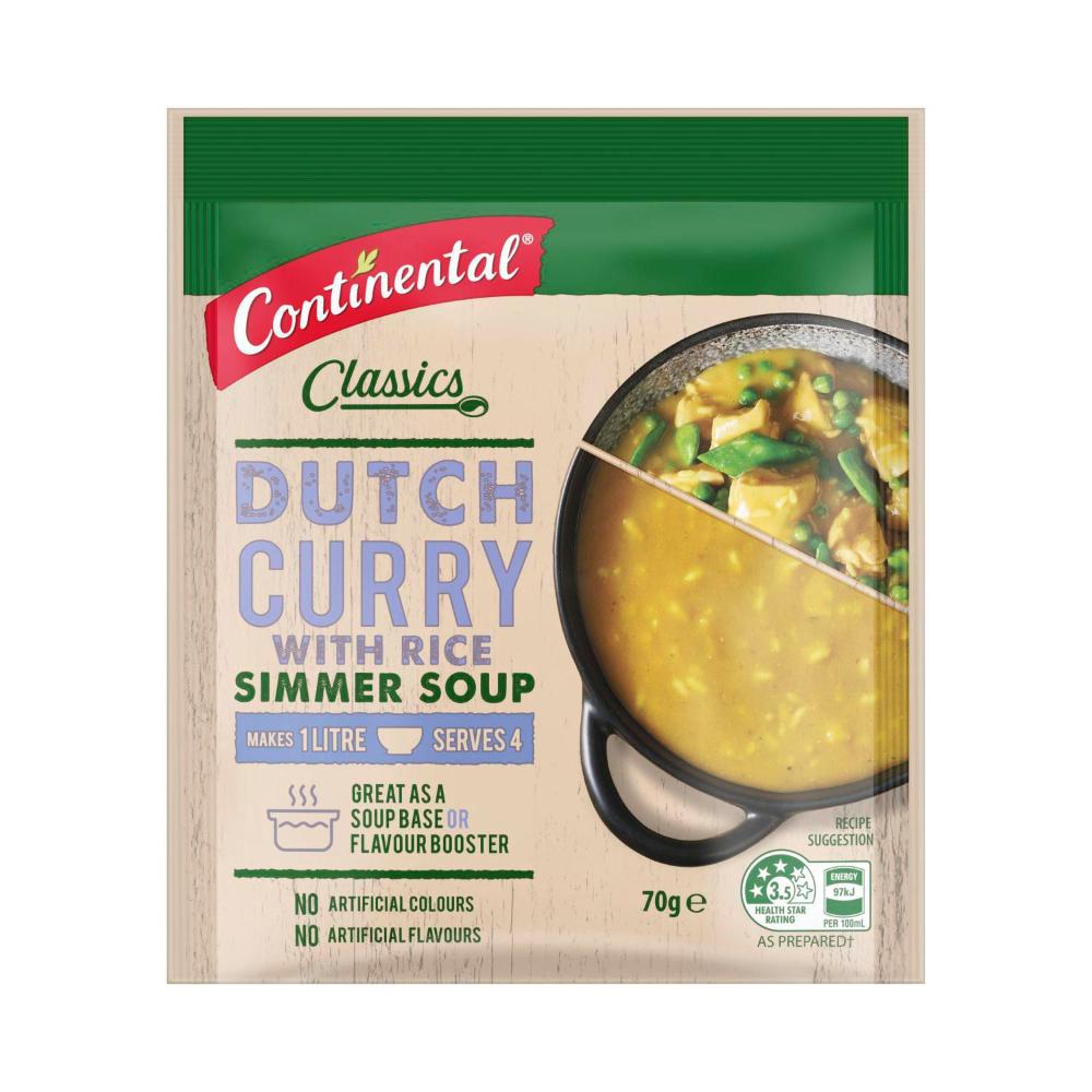 Continental Dutch Curry & Rice Soup Serves 4 - 70g