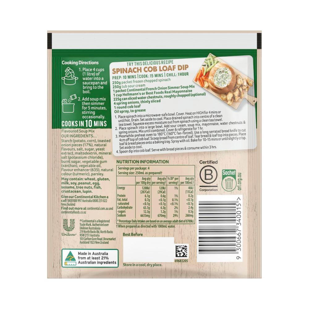 Continental French Onion Soup Serves 4 - 40g