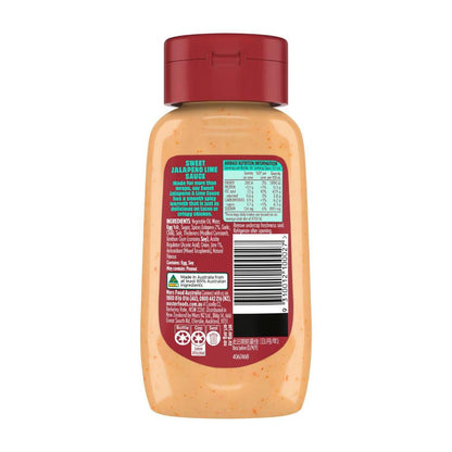 Masterfoods No Rules Sweet Jalapeno & Lime Sauce - 250mL