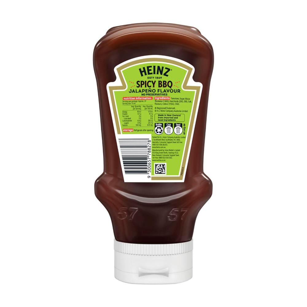Heinz Spicy BBQ Sauce Jalapeno Flavour Medium Sauce - 500mL