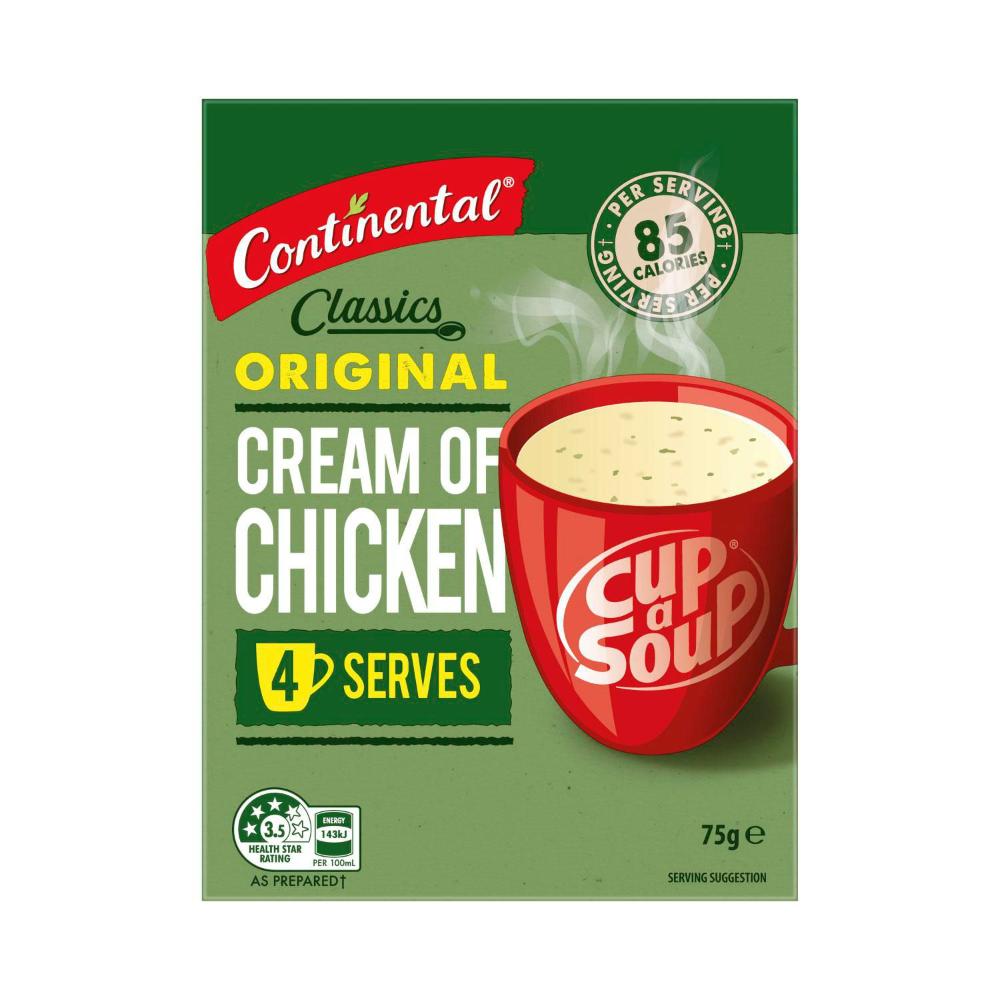 Continental Cup A Soup Cream Of Chicken Soup Serves 4 - 75g