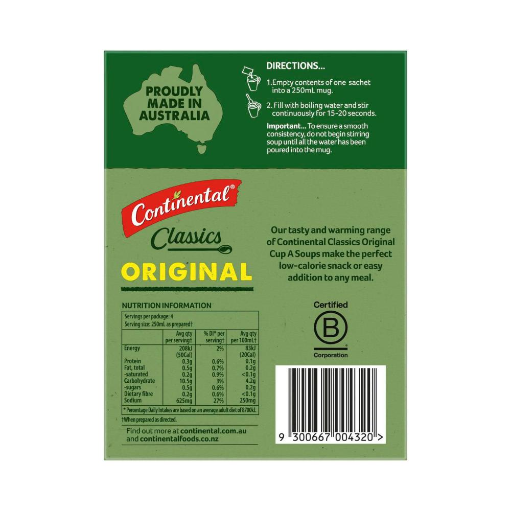 Continental Cup A Soup Hearty Beef Soup Serves 4 - 55g