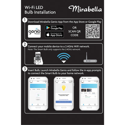 Mirabella Genio Wifi Dimmable 5W Led Candle Bayonet Cap each