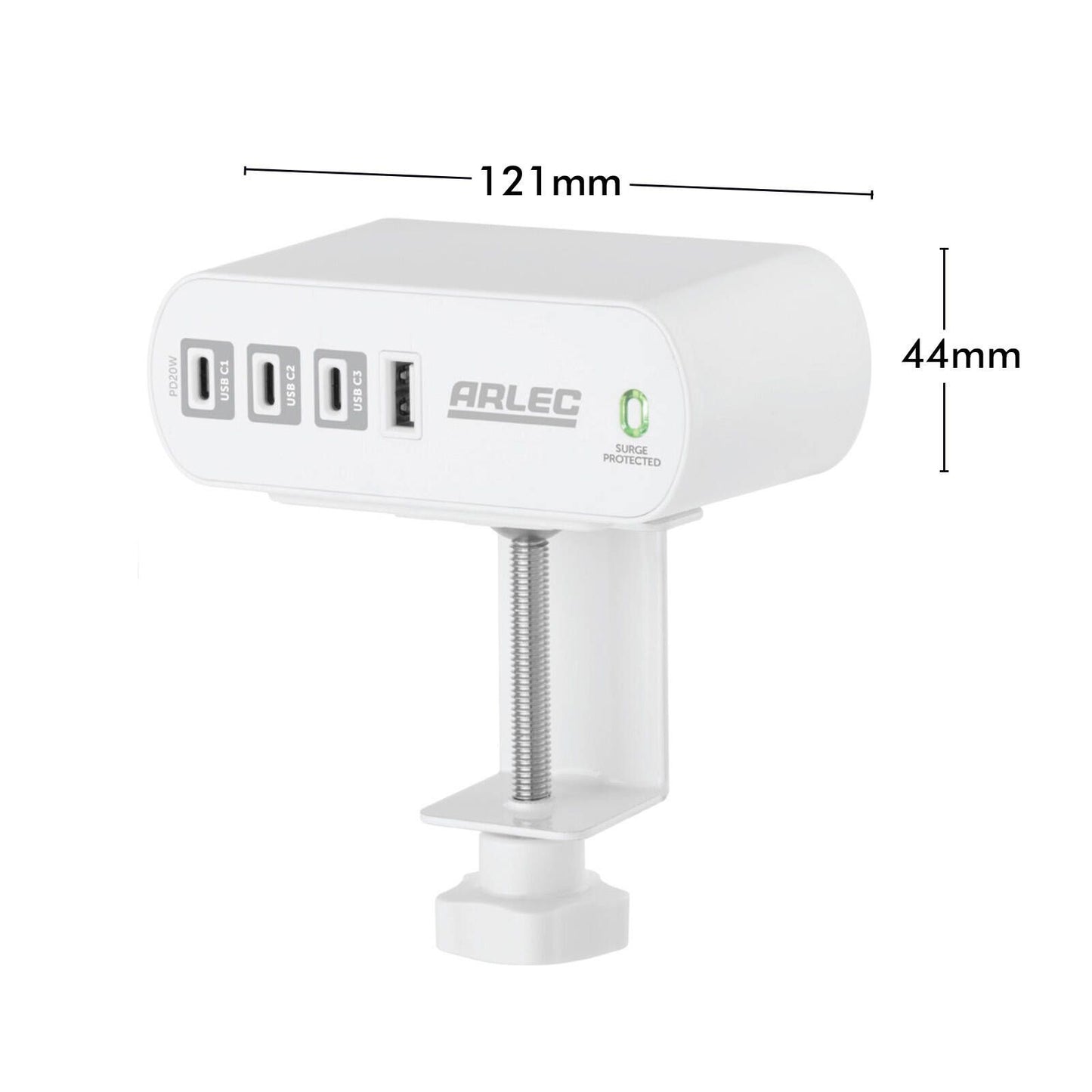 Arlec 2 Outlet USB C Powerboard - 1.8m