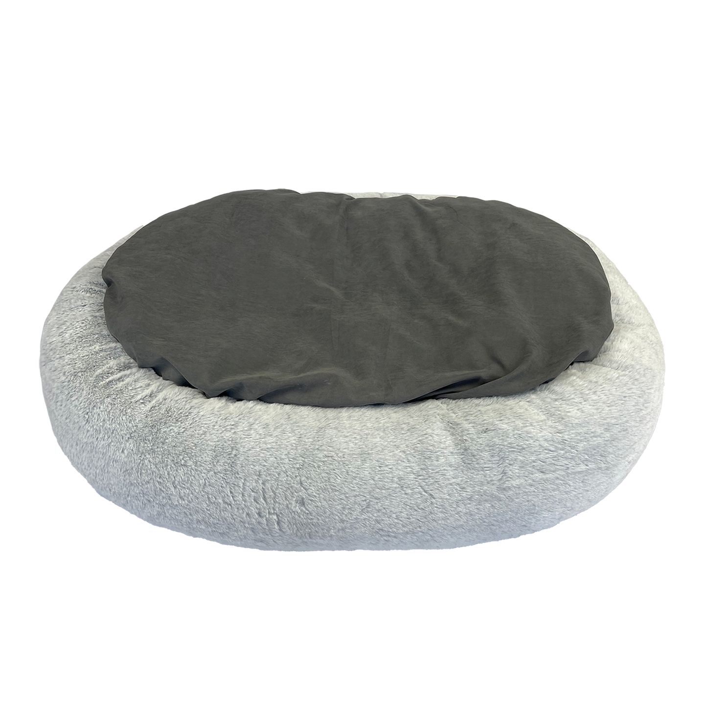 Art Bob Plush Donut Bed - 680 x 800mm - Grey