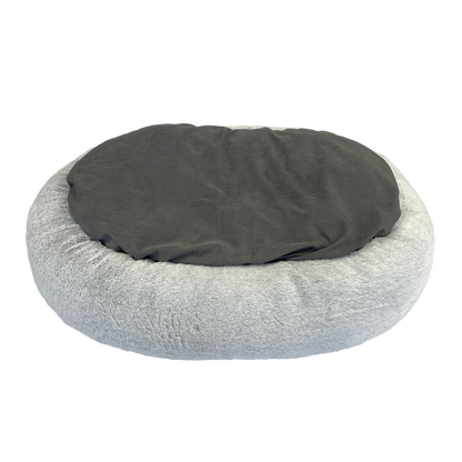 Art Bob Plush Donut Bed - 680 x 800mm - Grey
