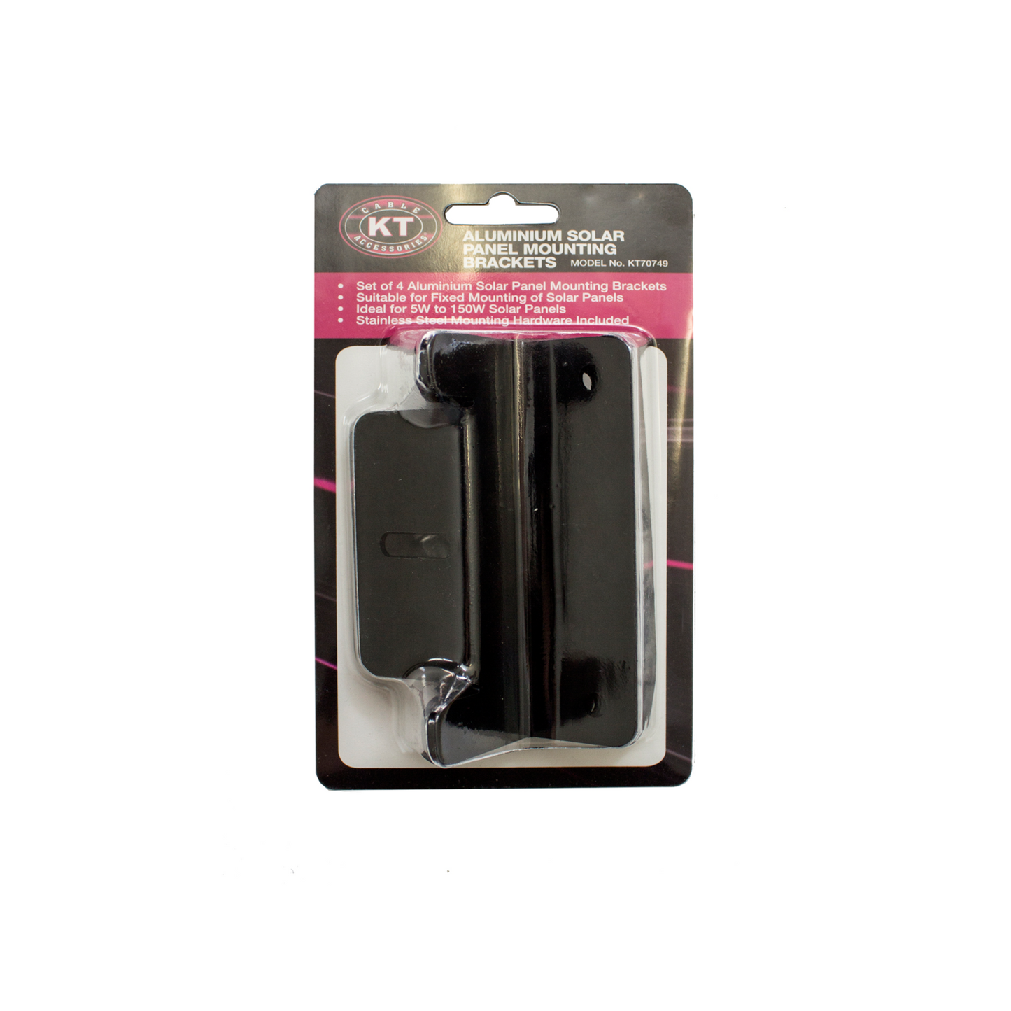 Kt Solar Mounting Brackets - 8mm T-Bolt Hole - 101mm x 66mm x 43mm - 4 Pack