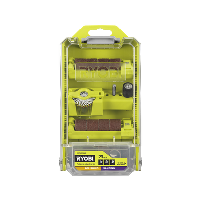 Ryobi Polishing and Sanding Set - 38mm - 29 Piece