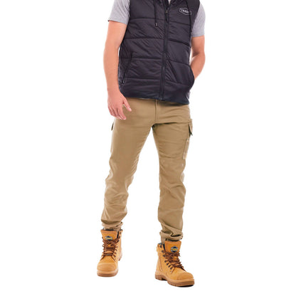 Tradie Core Khaki Skinny Cuffed Pant - 102