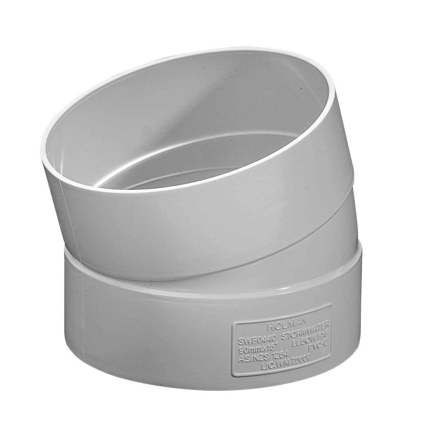 Holman 90mm PVC Stormwater Elbow - 15°