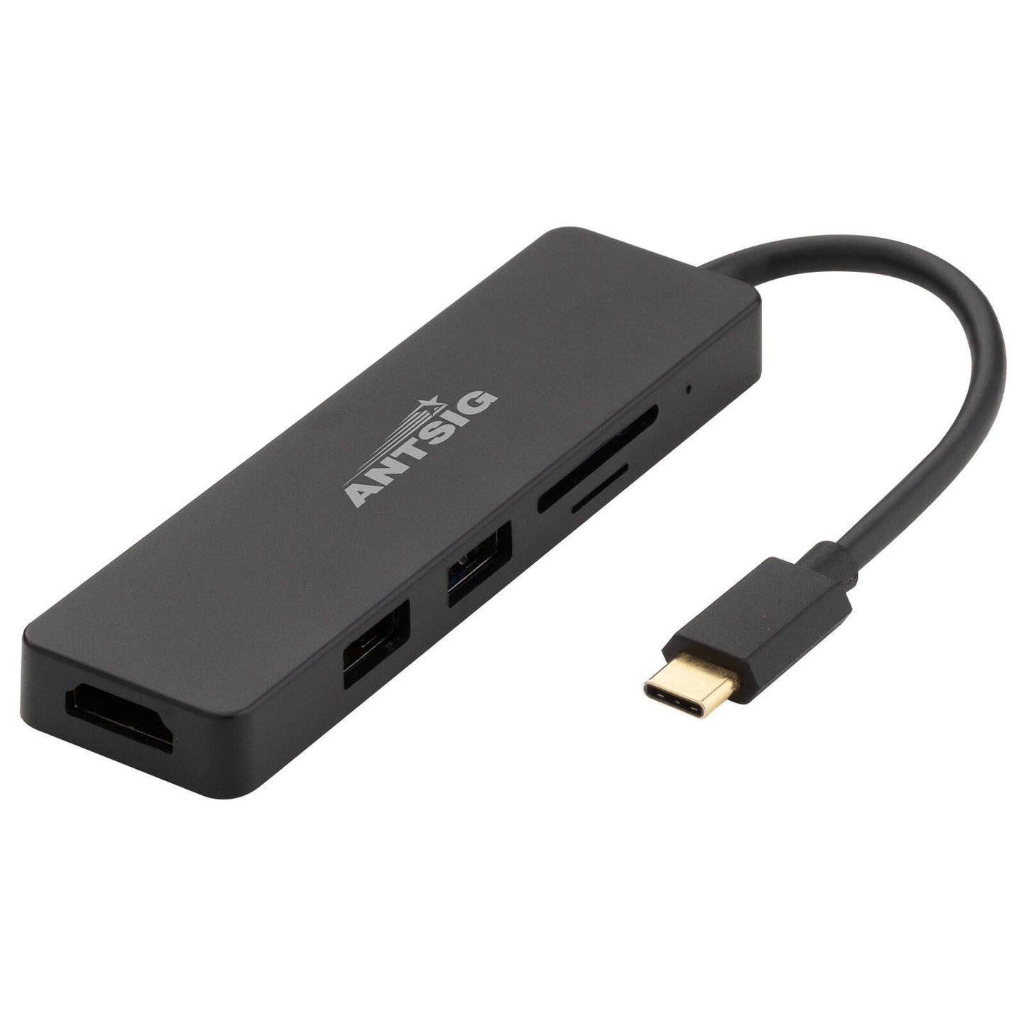 Antsig 5 in 1 USB-C Multiport Adapter - Black