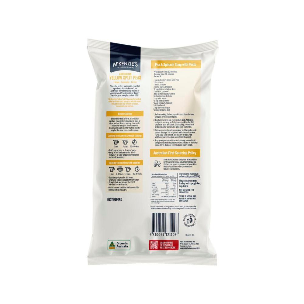 McKenzie's Split Yellow Peas - 500g