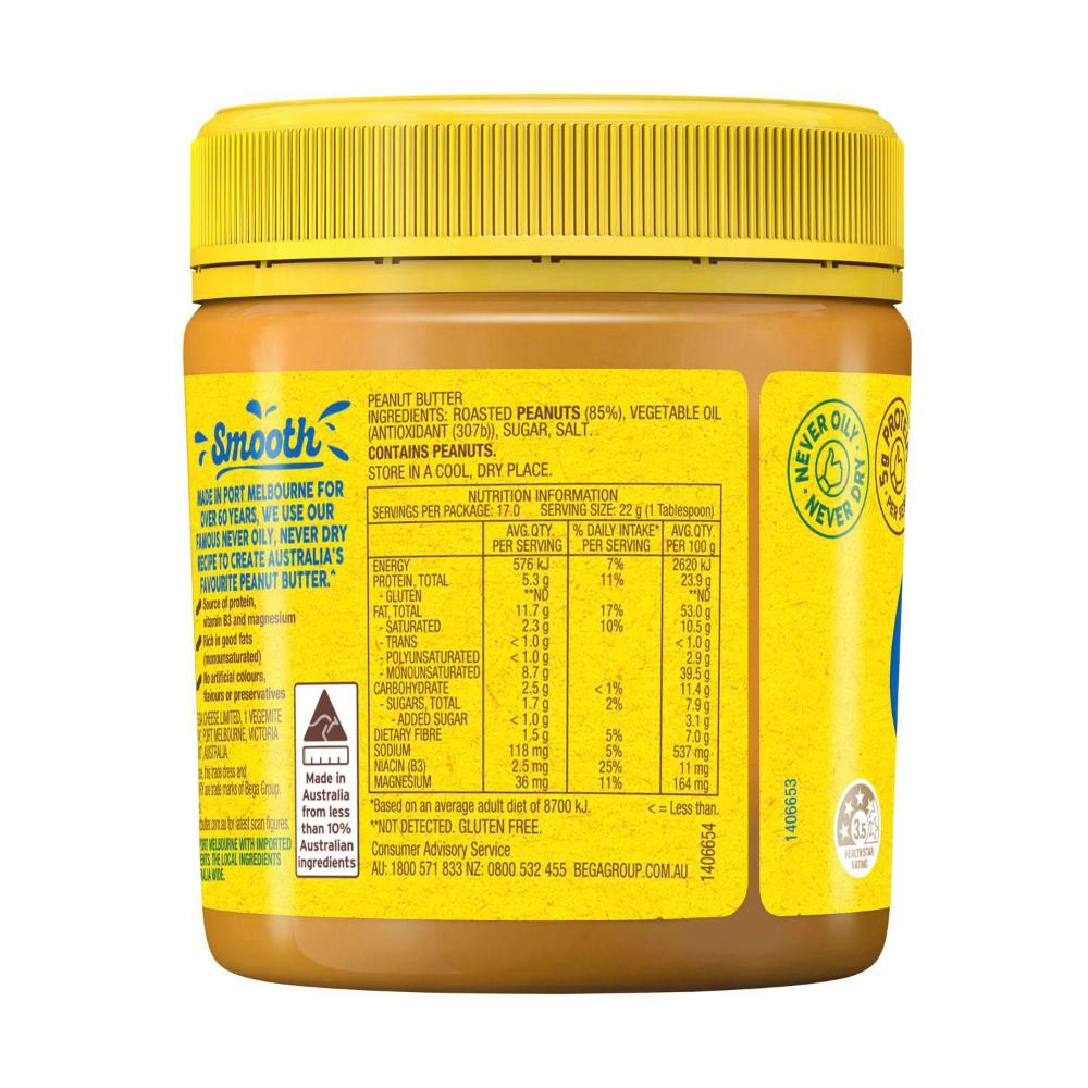 Bega Spread Peanut Butter Smooth - 375g