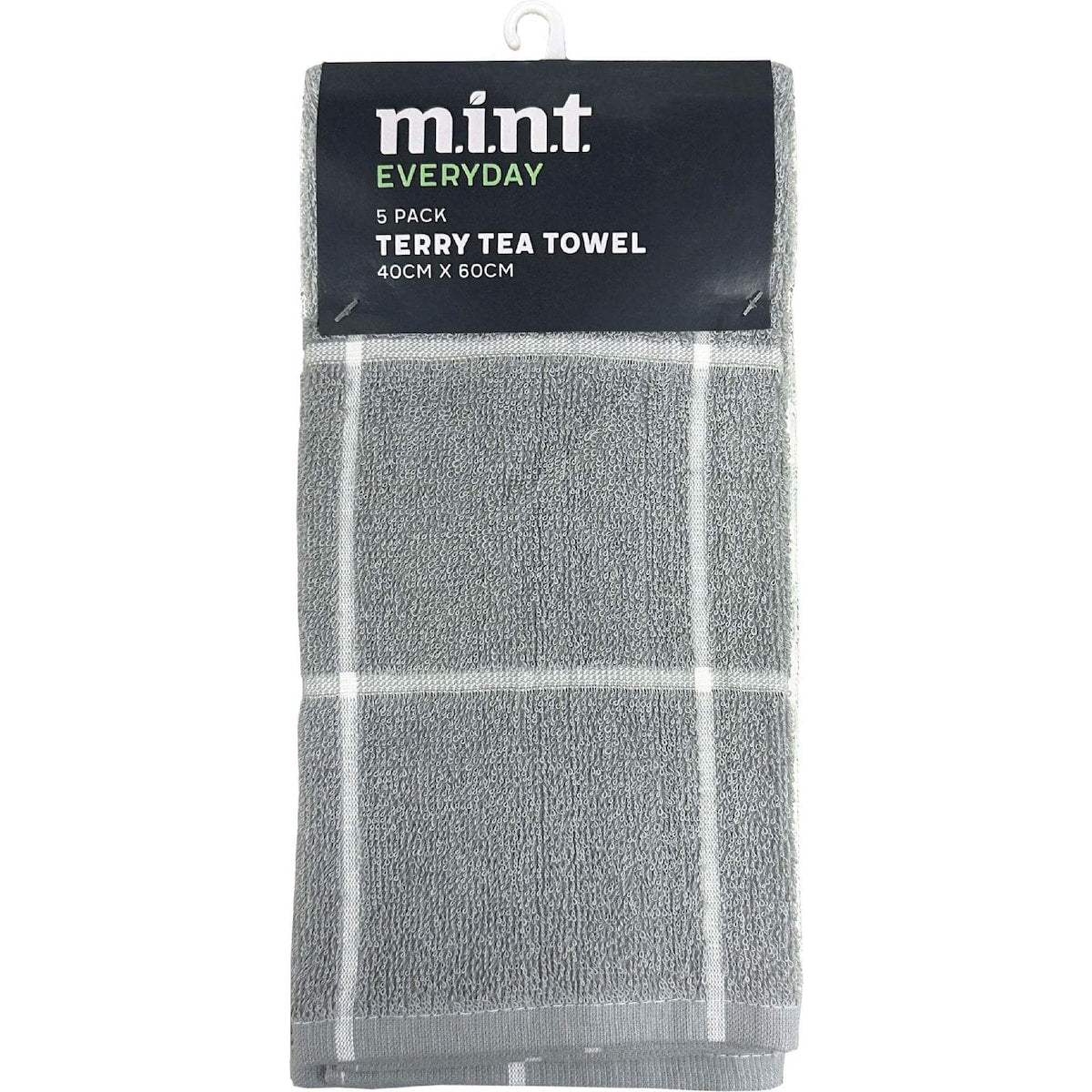 Mint Everyday Heavy Weight Tea Towel Terry Assorted 5 Pack