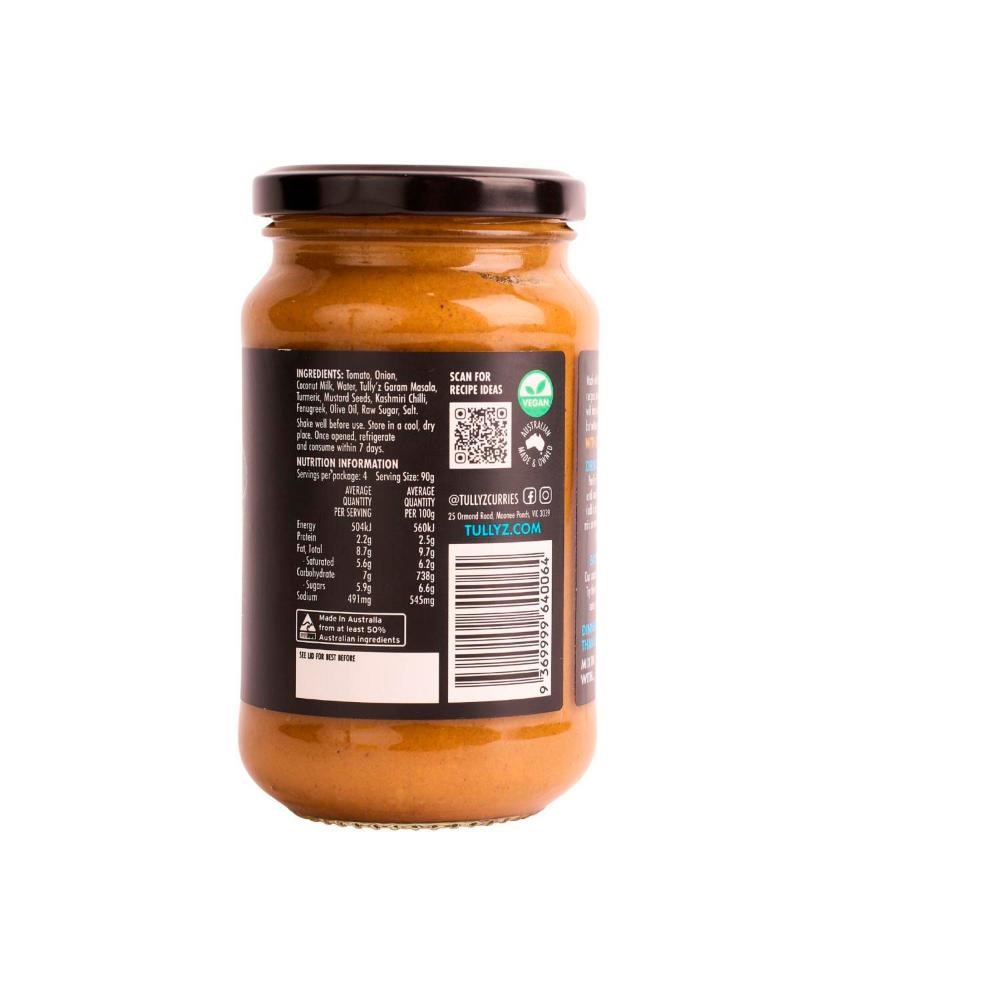 Tully'z Kitchen All Natural Coconut Masala Curry Sauce - 375g