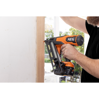 AEG F-RAPID 15GA DA Angled Brad Nailer Kit - 18V - 5Ah