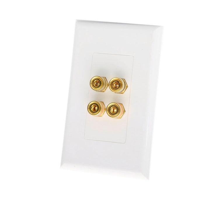 Studio Acoustic Banana Socket Binding Post Wall Plate 4 x 4mm