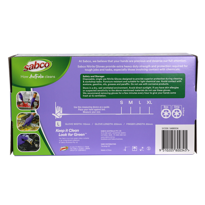 Sabco Nitrile Gloves - Large - 100 Pack
