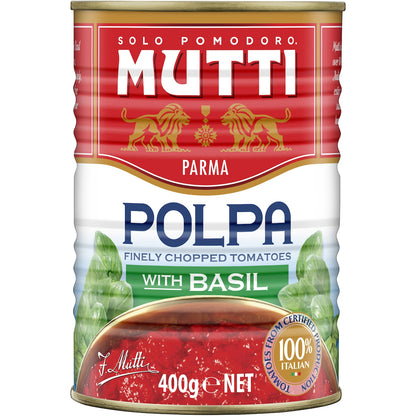 Mutti Polpa Finely Chopped Tomatoes With Basil 400g