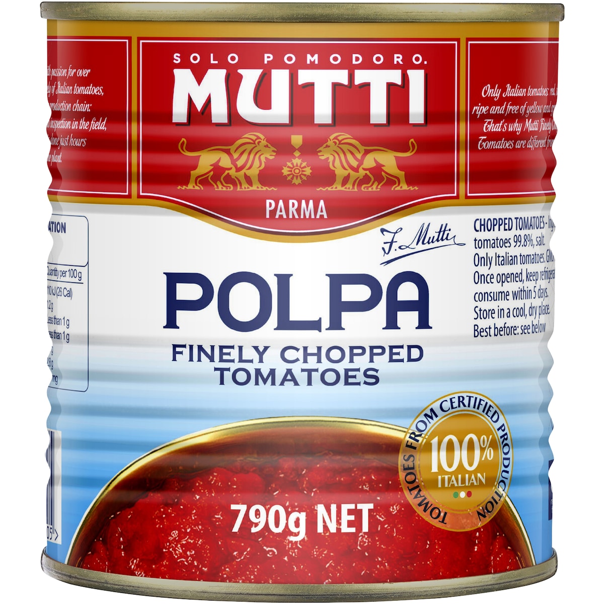 Mutti Polpa Finely Chopped Tomatoes 790g