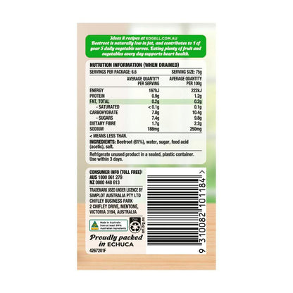 Edgell Australian Grown Sliced Beetroot - 825g