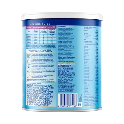 Aptamil Gold+ Lactose Intolerance Baby Infant Formula From Birth To 12 Months  - 900g