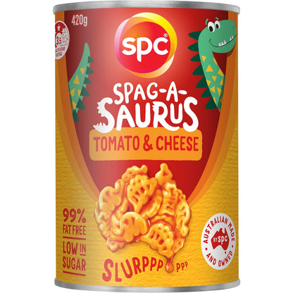 Spc Spag-a-saurus Tomato & Cheese 420g
