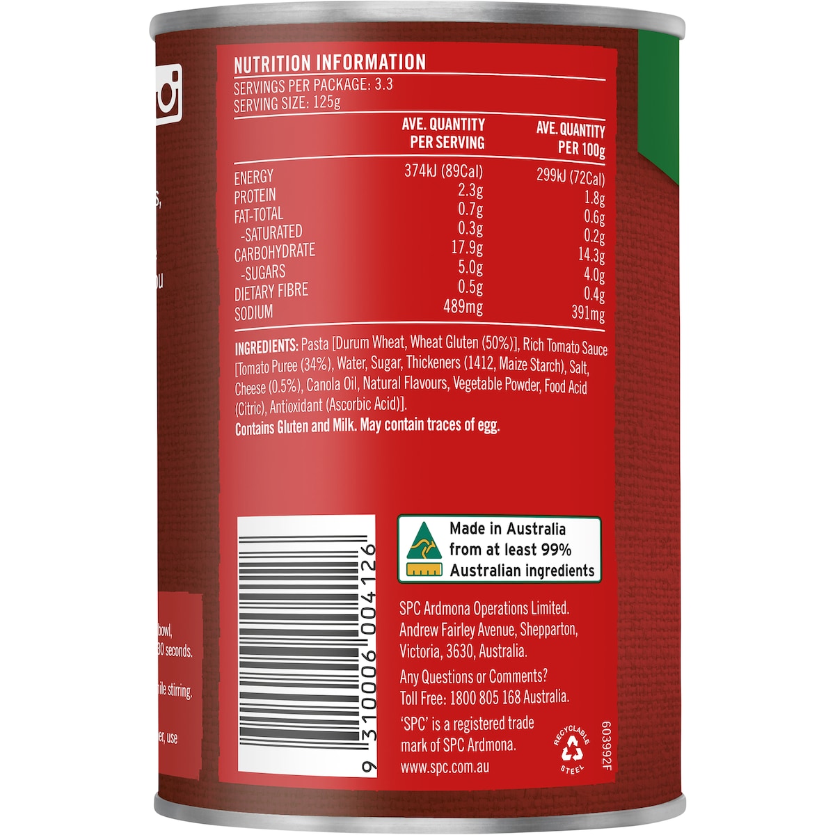 Spc Spag-a-saurus Tomato & Cheese 420g