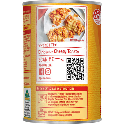 Spc Spag-a-saurus Tomato & Cheese 420g