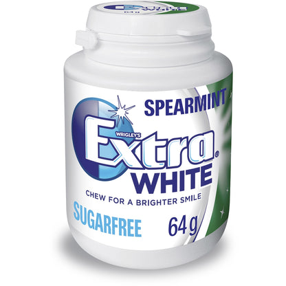 Extra White Spearmint Sugar Free Chewing Gum Bottle 64g