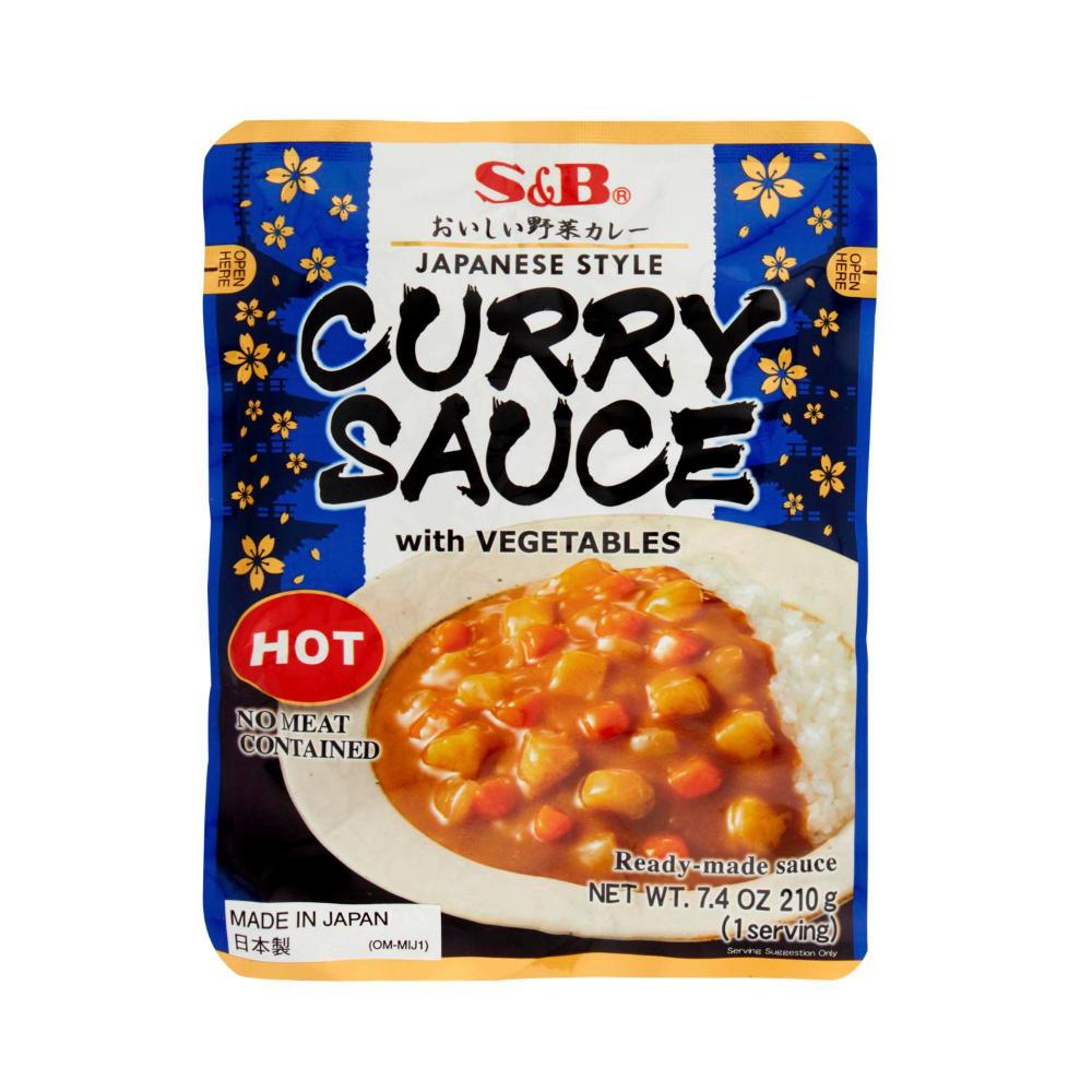 S&B Curry Sauce With Vegetable Hot - 210g