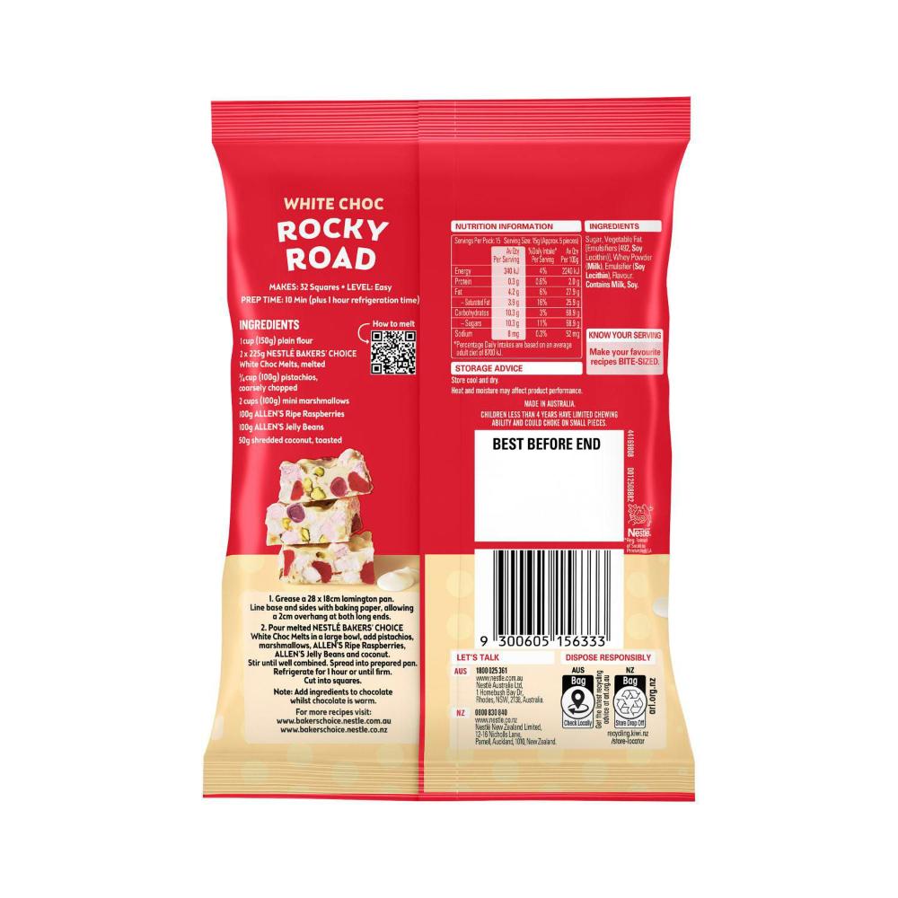 Nestle Melts Baking Chocolate White - 225g