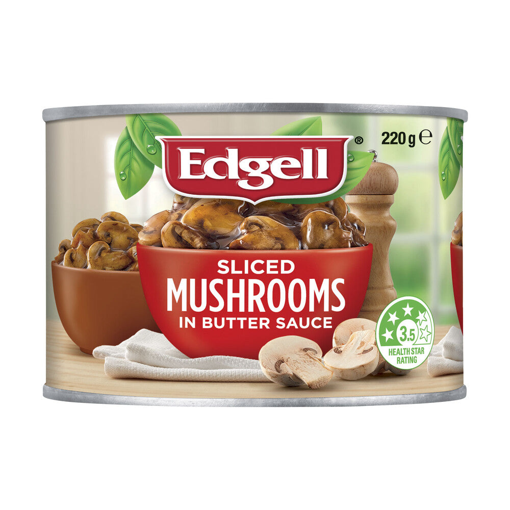 Edgell Sliced Mushrooms in Butter Sauce - 220g