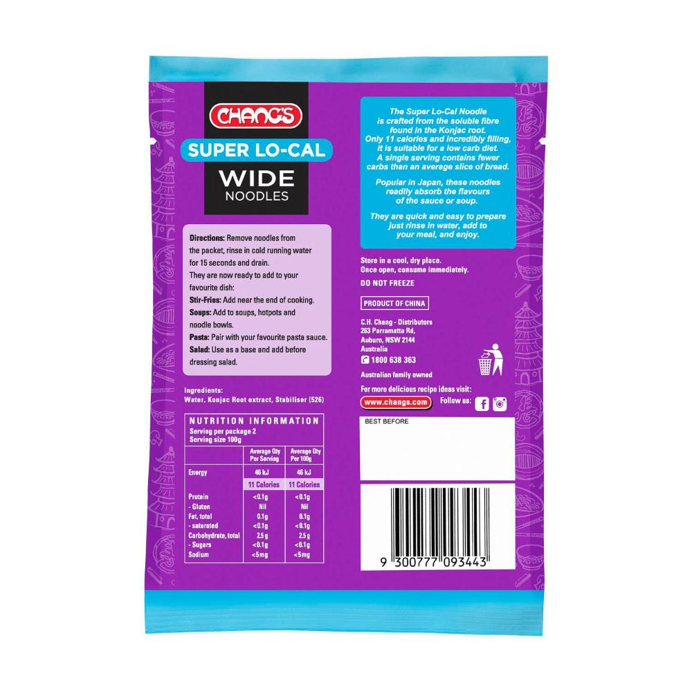 Chang's Super Lo Cal Wide Noodle - 390g