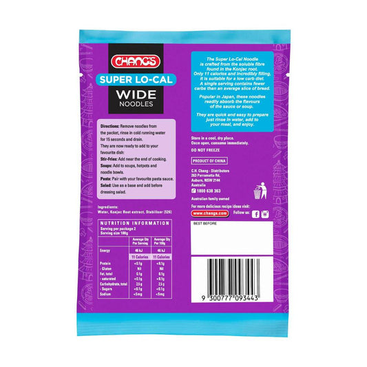 Chang's Super Lo Cal Wide Noodle - 390g