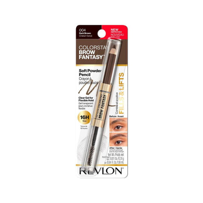 Revlon Colorstay Brow Fantasy Pencil & Gel Dark Brown - 1 Each
