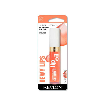 Revlon Glimmer Lip Oil Miss Coral - 3.8mL
