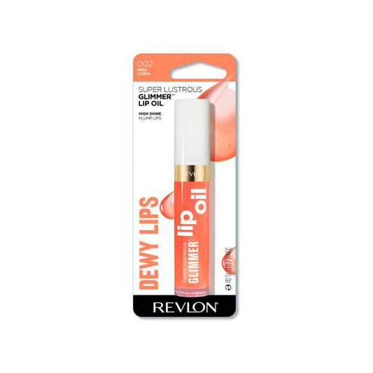 Revlon Glimmer Lip Oil Miss Coral - 3.8mL