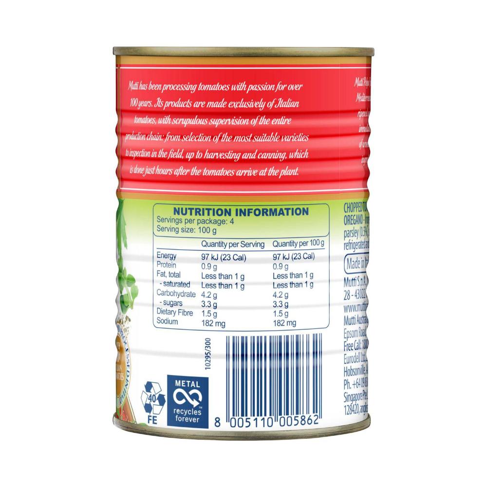 Mutti Polpa Finely Chopped Tomatoes With Herb - 400g