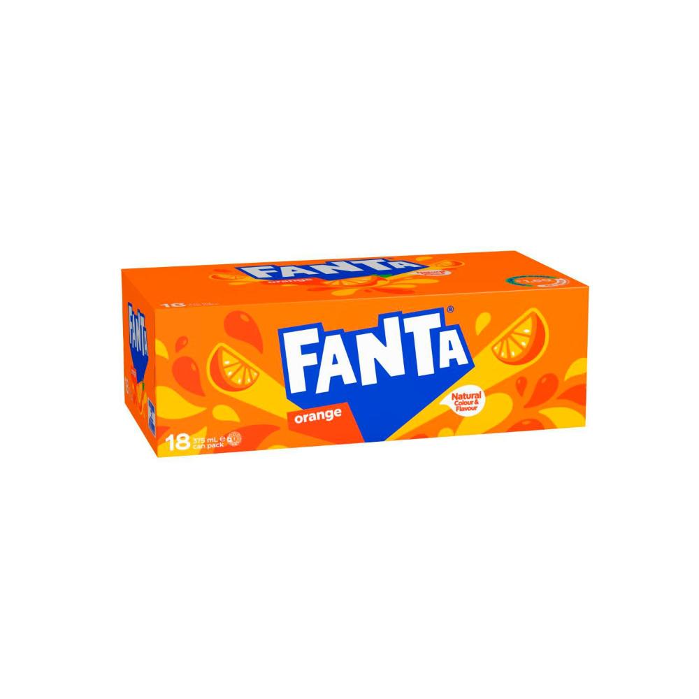 Fanta Orange Soft Drink 18x375ml - 18 Pack