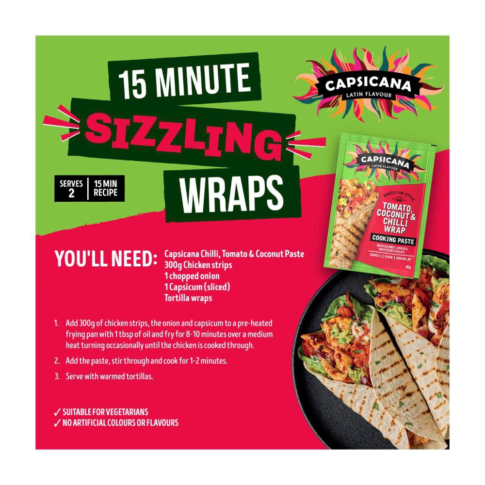 Capsicana Brazilian Style Tomato Coconut & Chilli Wrap Paste - 60g