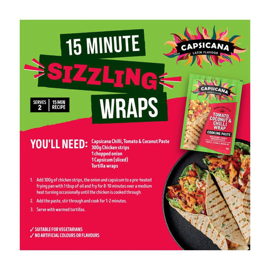 Capsicana Brazilian Style Tomato Coconut & Chilli Wrap Paste - 60g