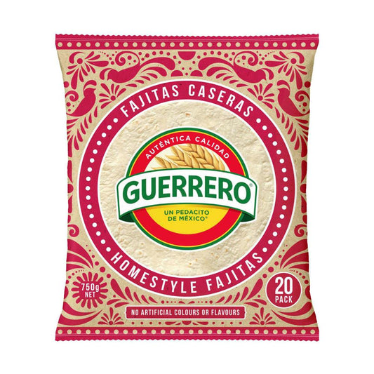 Guerrero Fajita Tortillas 20 Pack - 750g
