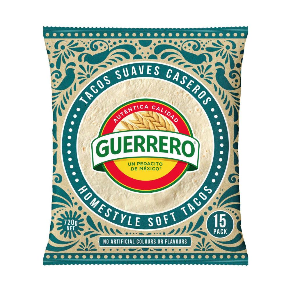 Guerrero Soft Taco Tortillas 8in 15 Pack - 720g