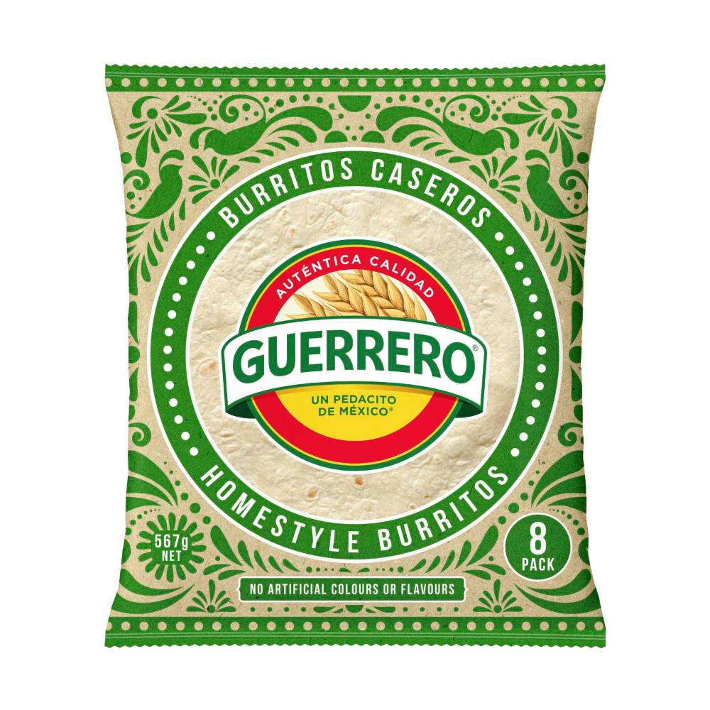 Guerrero Burrito Tortillas 10in 8 Pack - 567g