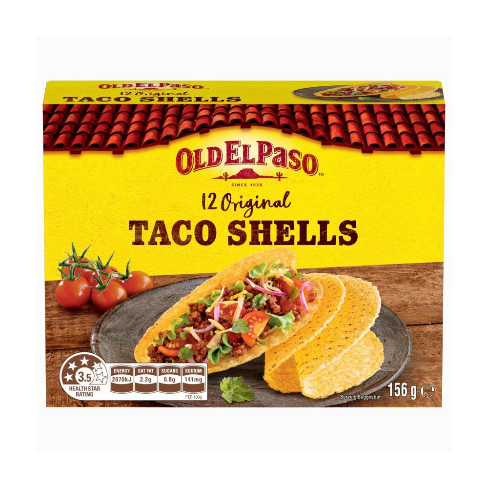 Old El Paso Taco Shells 12 Pack - 156g