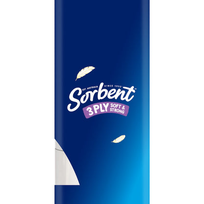 Sorbent Silky White 3 Ply Toilet Paper 32 Pack